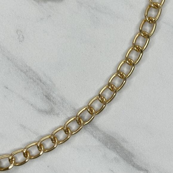 Gold Tone Chain Link Purse Handbag Bag Replacement Strap - Picture 6 of 14